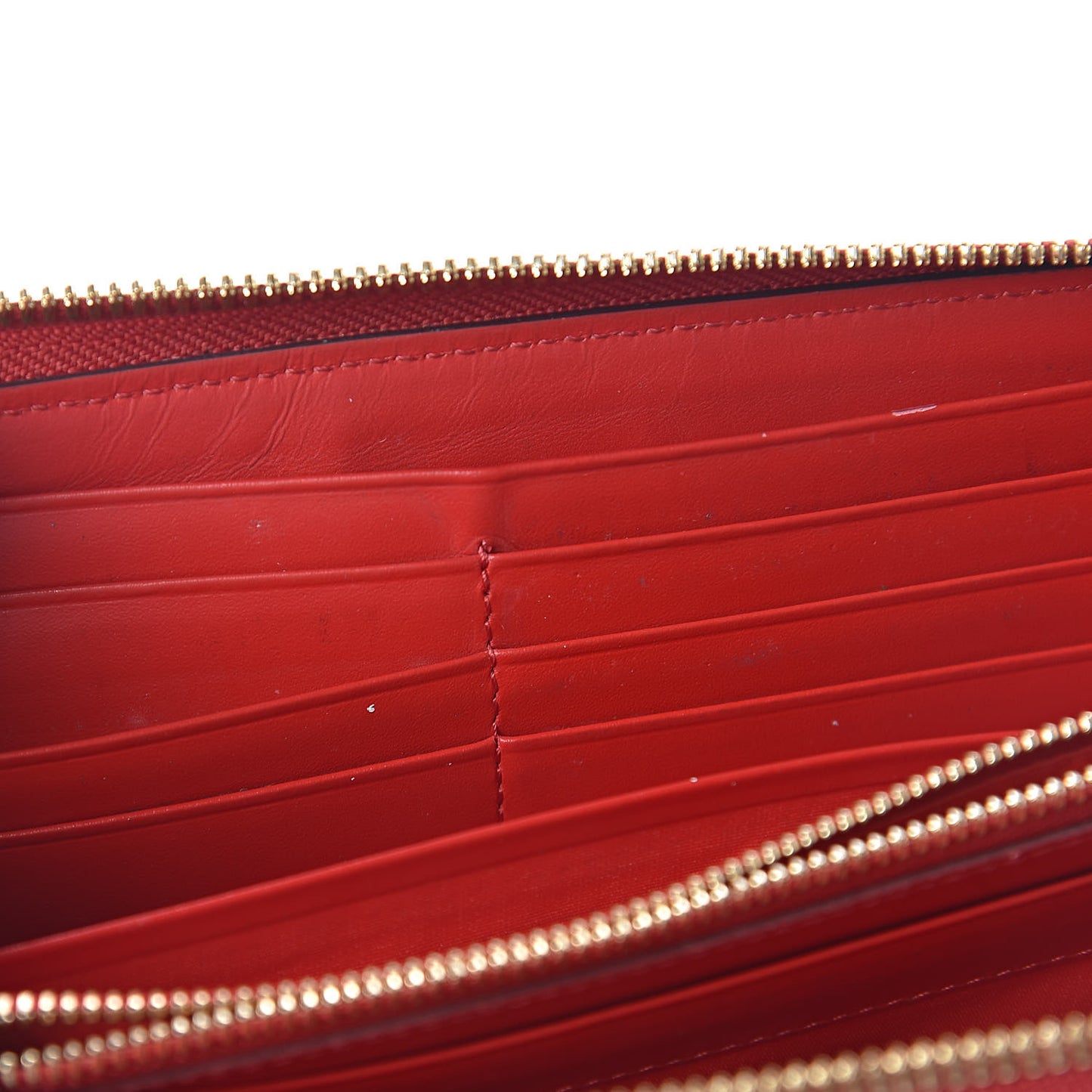 Visetos Large Zip Around Wallet Cognac Red