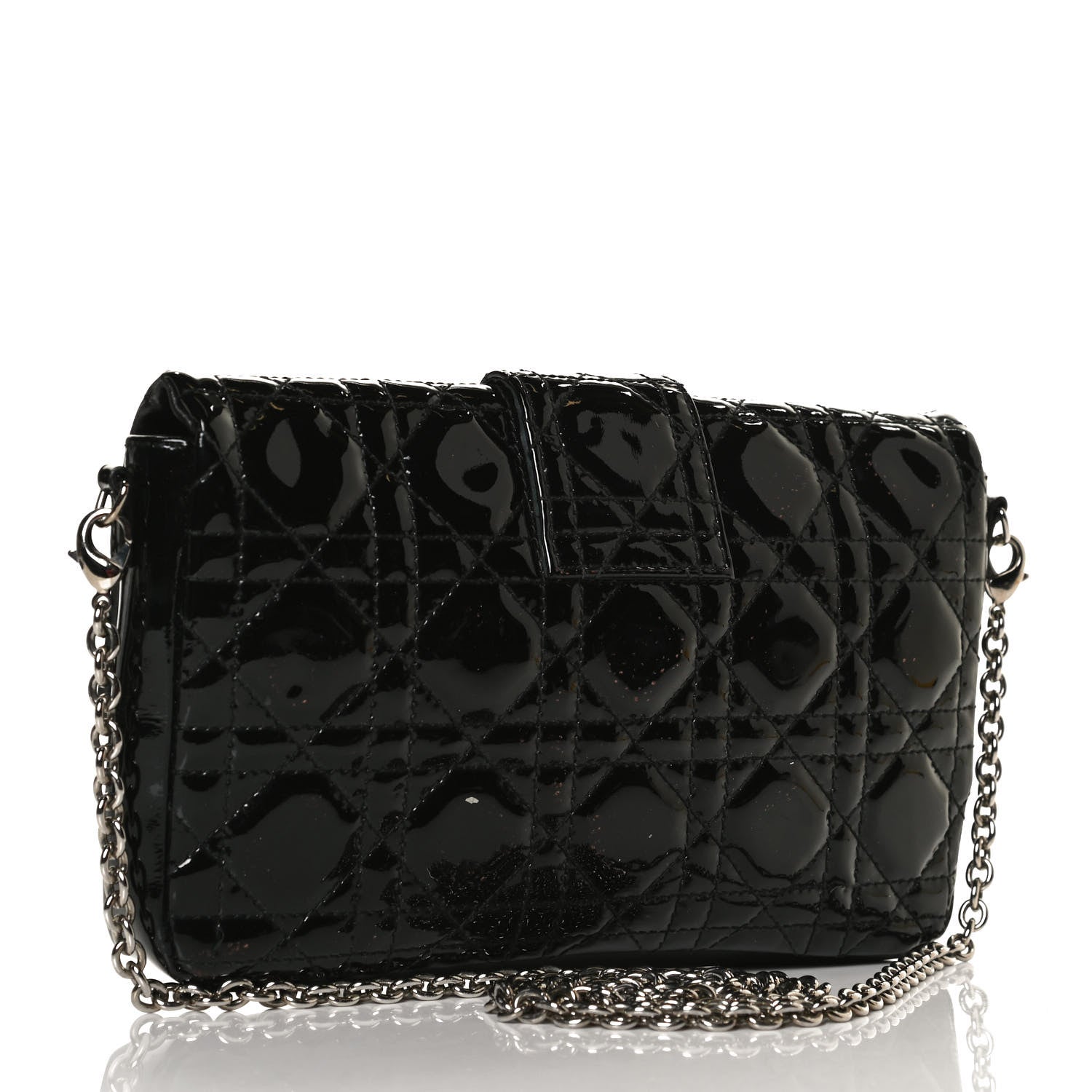 Christian Dior Patent Cannage New Lock Pouch Black 2 of 10