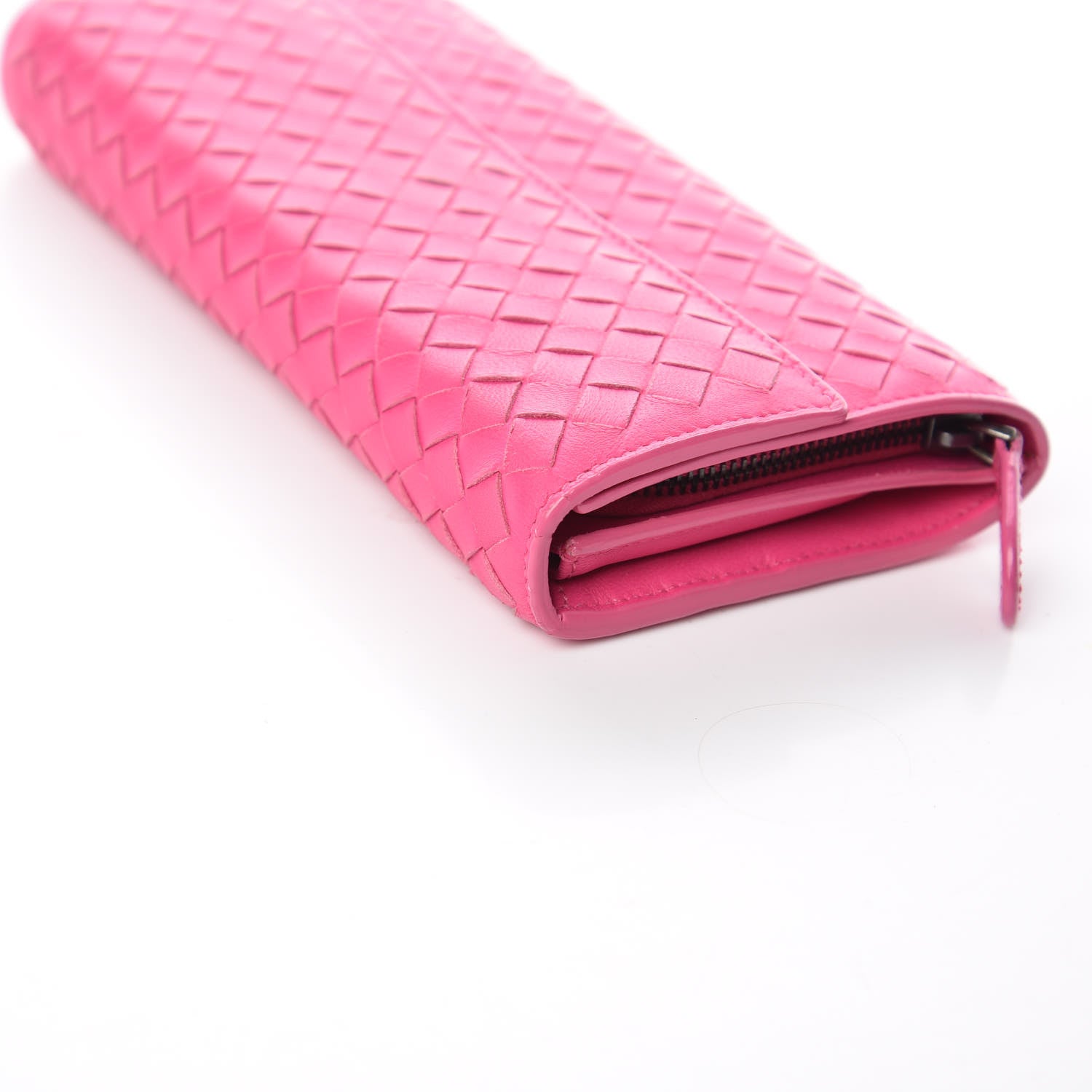 Bottega Veneta Nappa Intrecciato Continental Flap Wallet Rosa Shock 10 of 14