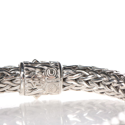 John Hardy Sterling Silver Pave Diamond Medium Classic Chain Clasp Bracelet 4 of 5
