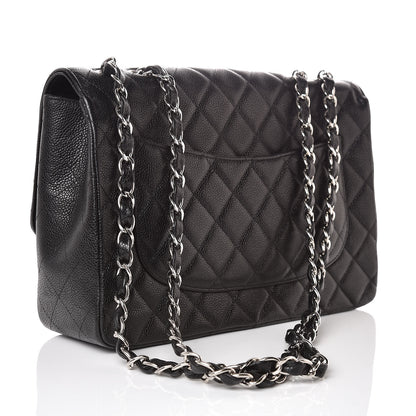 Chanel Caviar Quilted Jumbo Single Flap Black 3 of 10