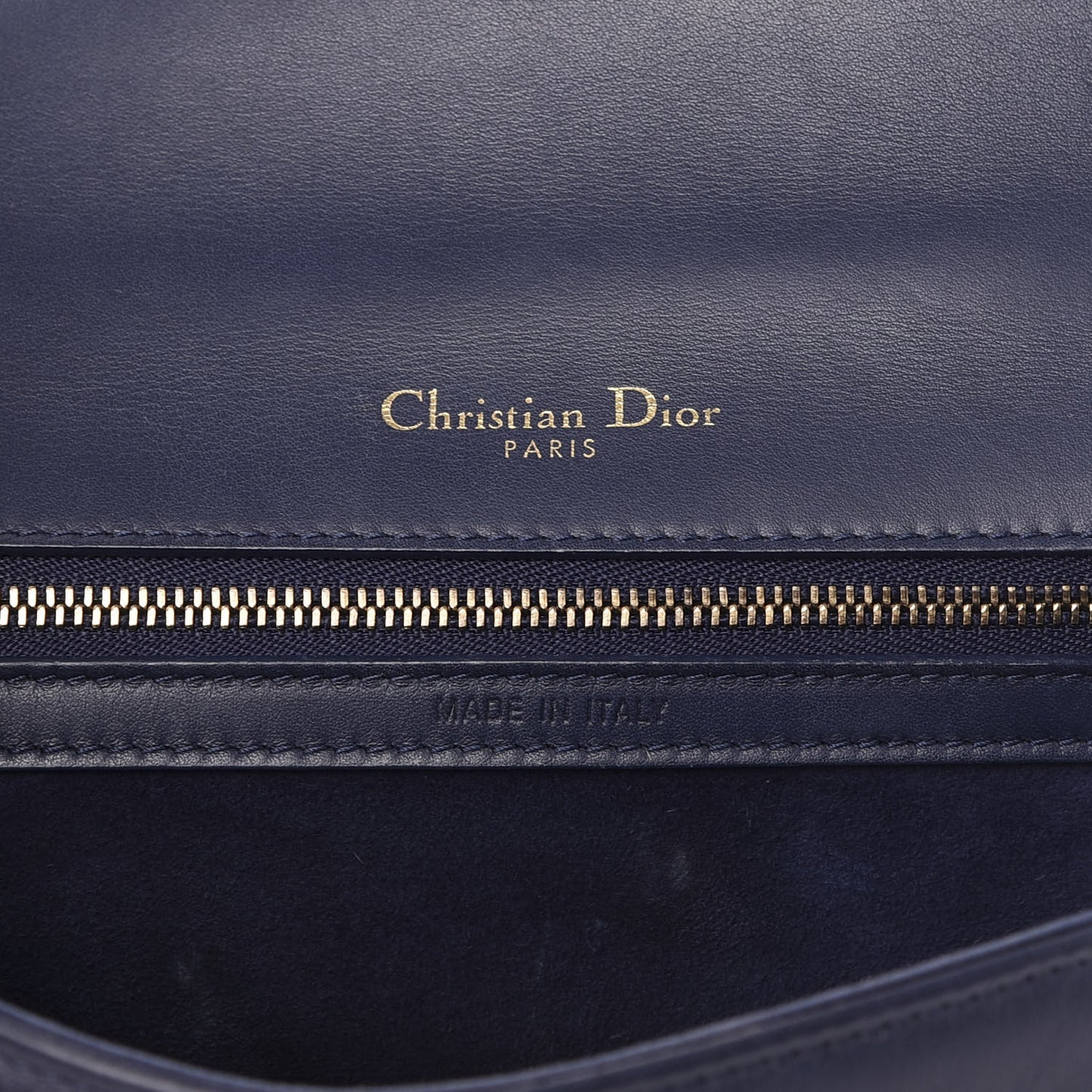 Lambskin Studded Medium Diorama Flap Bag Navy Blue