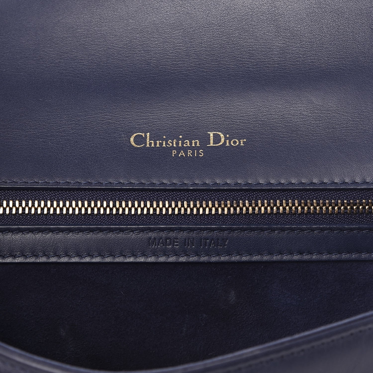 Christian Dior Lambskin Studded Medium Diorama Flap Bag Navy Blue 5 of 10