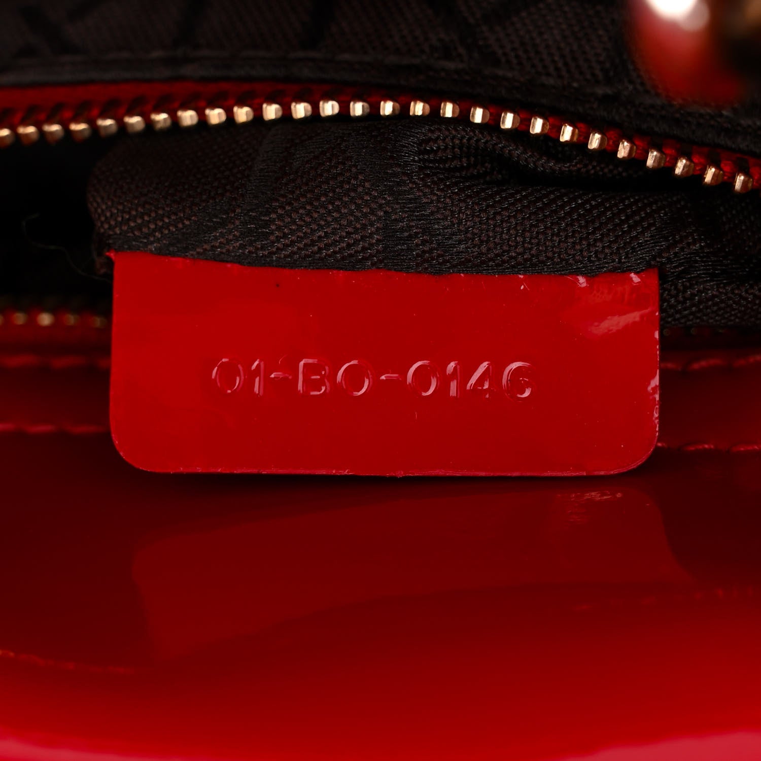Christian Dior Patent Cannage Mini Lady Dior Red 7 of 11