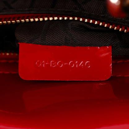 Christian Dior Patent Cannage Mini Lady Dior Red 7 of 11