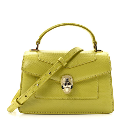Bulgari Shiny Karung Serpenti Forever Small Top Handle Linden Peridot 1 of 9