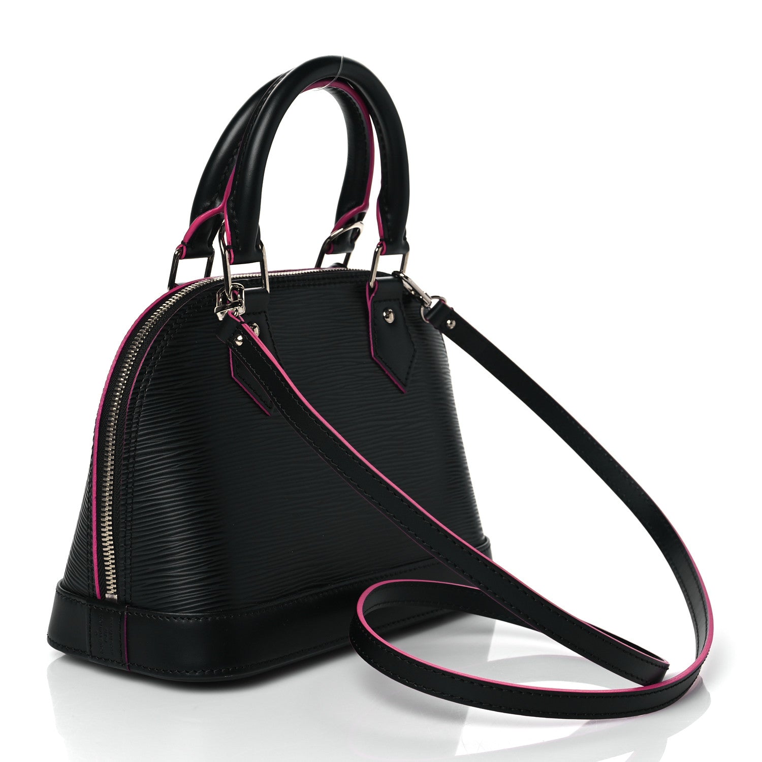 Louis Vuitton Epi Alma BB Black Hot Pink 3 of 9