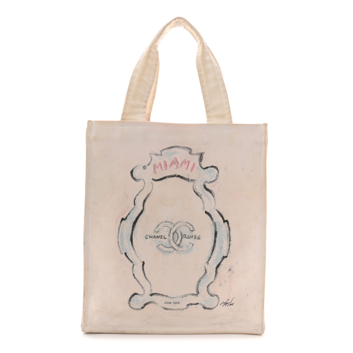 Canvas Miami Tote White