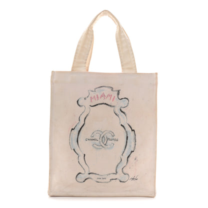 Chanel Canvas Miami Tote White 1 of 14