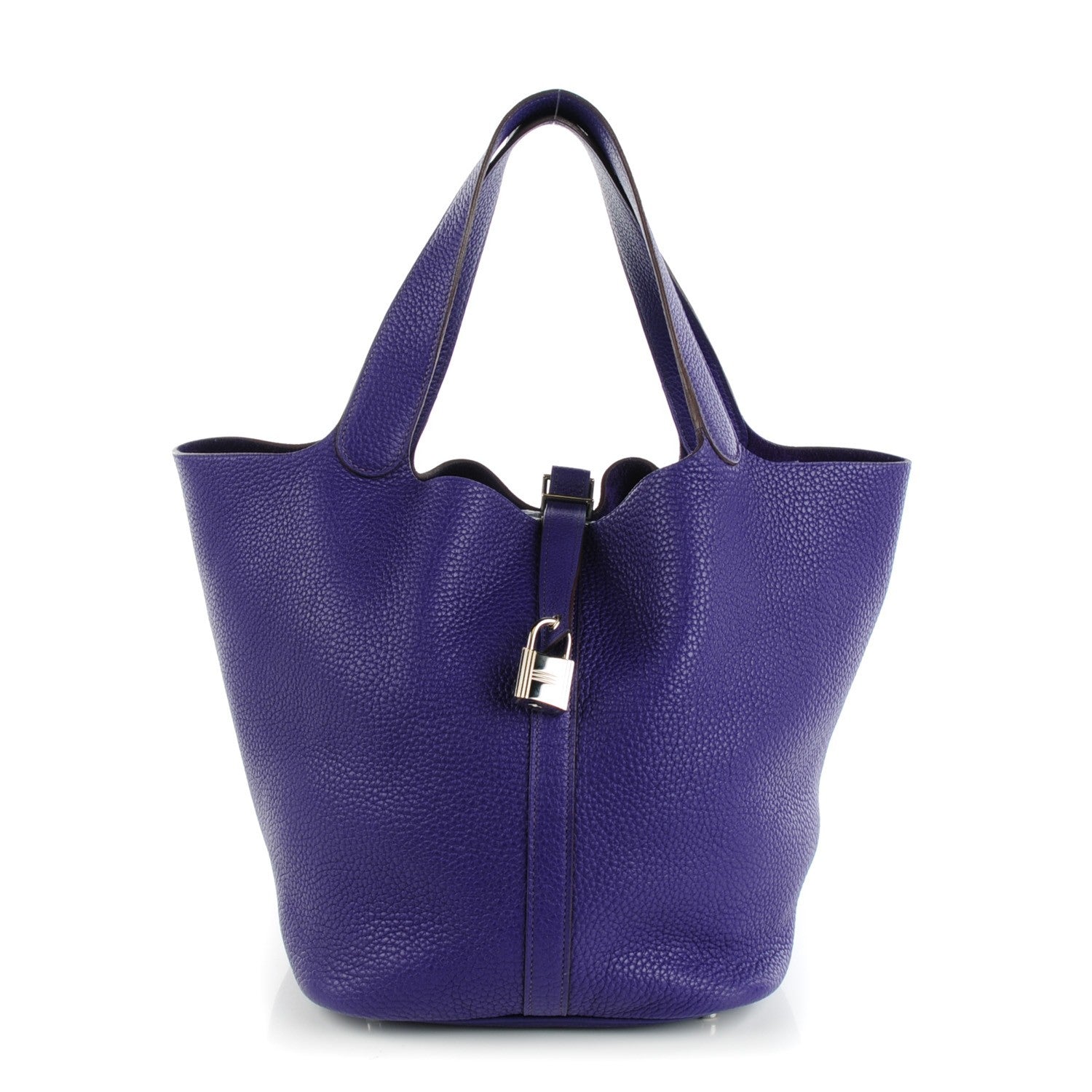 Hermes Taurillon Clemence Picotin Lock 26 GM Iris 1 of 10