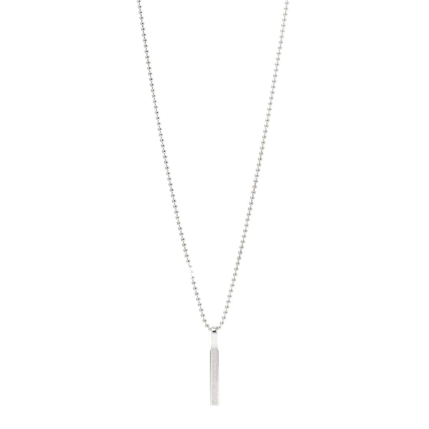 Sterling Silver 1837 Makers Bar Pendant Necklace