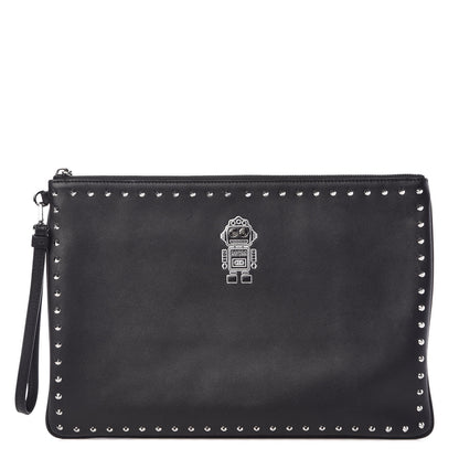 MCM Nappa Large Roboter Wristlet Pouch Black 1 of 9