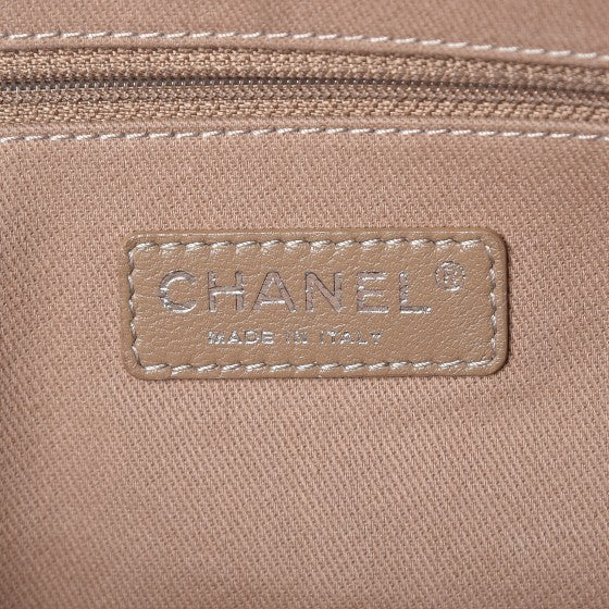 Suede Calfskin Stitch Flap Light Brown