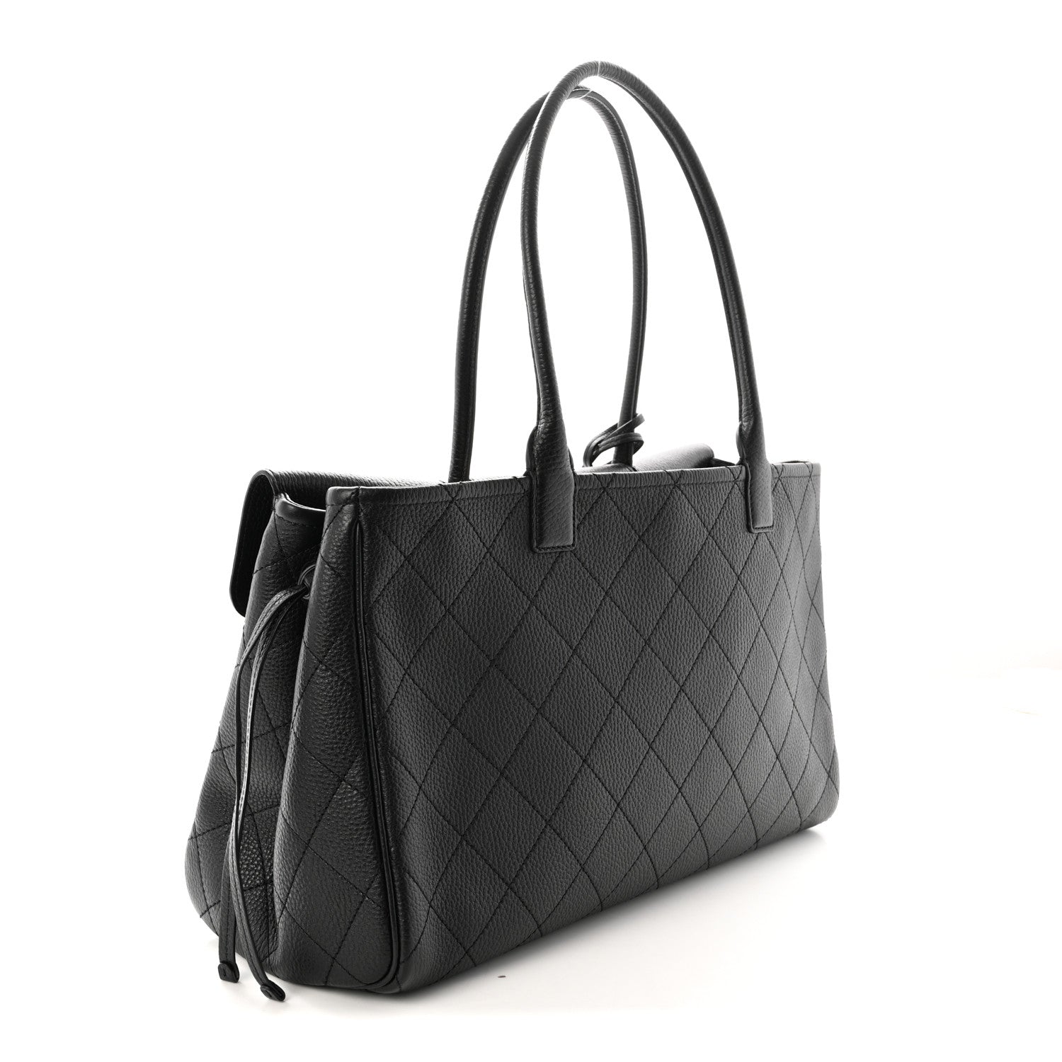 Chanel Grained Calfskin Stitched Urban Essentials Large Shopping Bag Black 3 of 10