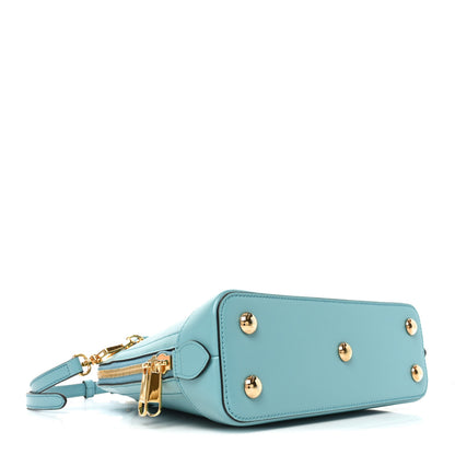 Gucci Boarded Plutone Calfskin Small Horsebit 1955 Top Handle Bag Dusty Azure 4 of 10