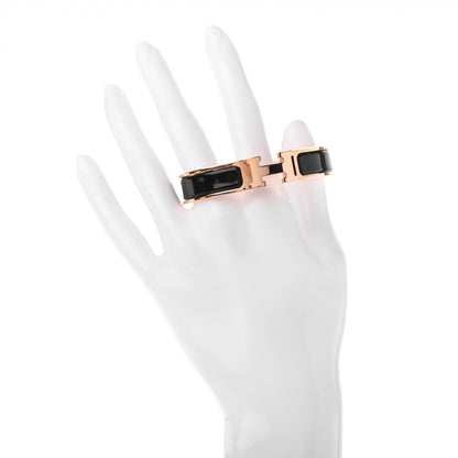 Hermes Enamel Narrow Clic Clac H Bracelet PM Black 2 of 4
