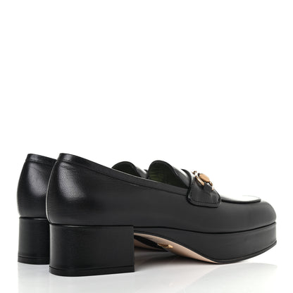 Gucci Goatskin Houdan Platform Loafers 37 Black 3 of 4