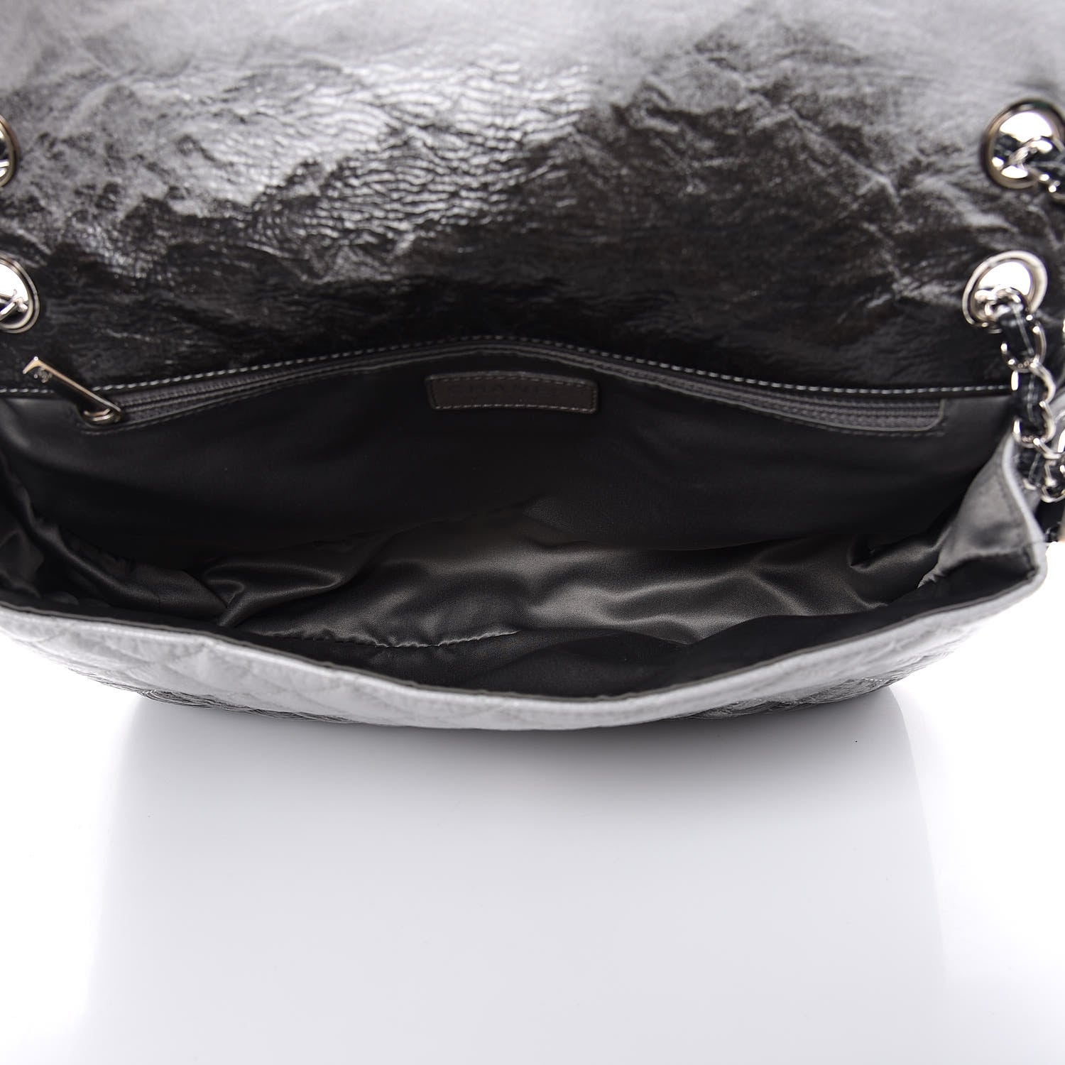 Chanel Vinyl Quilted Jumbo Melrose Degrade Flap Black 5 of 11