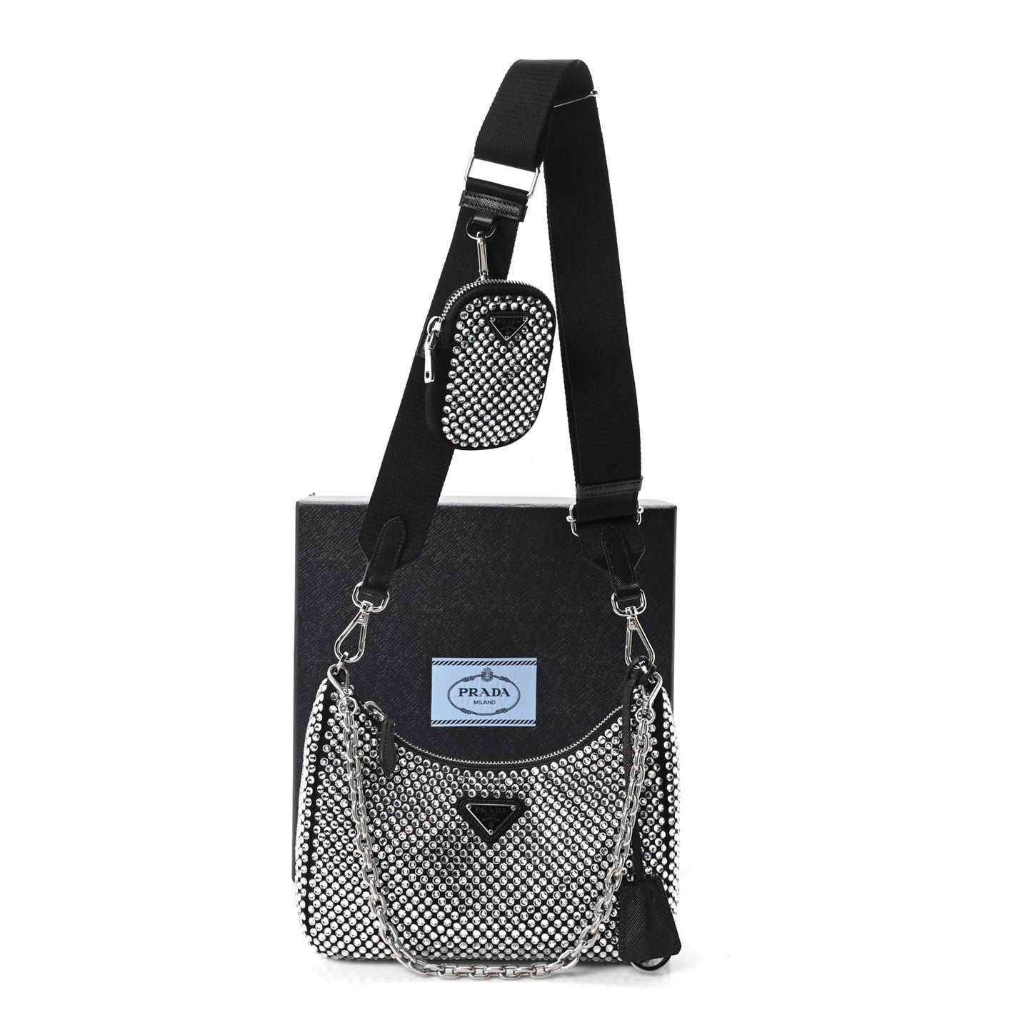 Satin Crystal Re-Edition 2005 Shoulder Bag Cristal