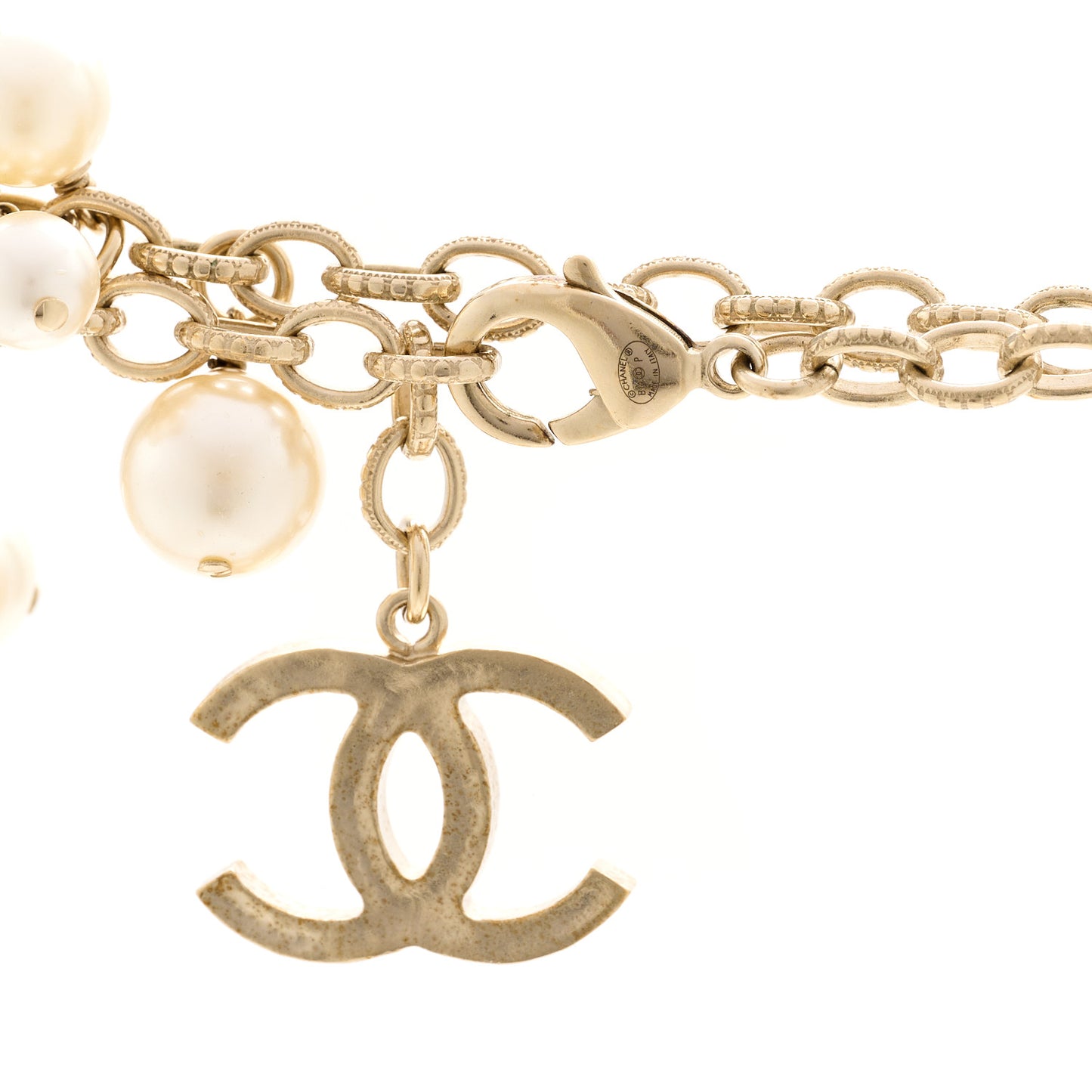 CC Medallion 100 Anniversary Chain Necklace Gold