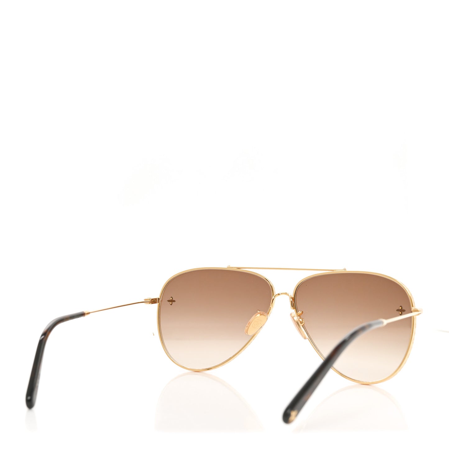 Metal The LV Pilot Sunglasses Z1620U Gradient Brown Monogram