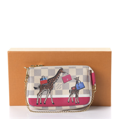 Louis Vuitton Damier Azur 2017 Christmas Animation Mini Pochette Accessories 11 of 11