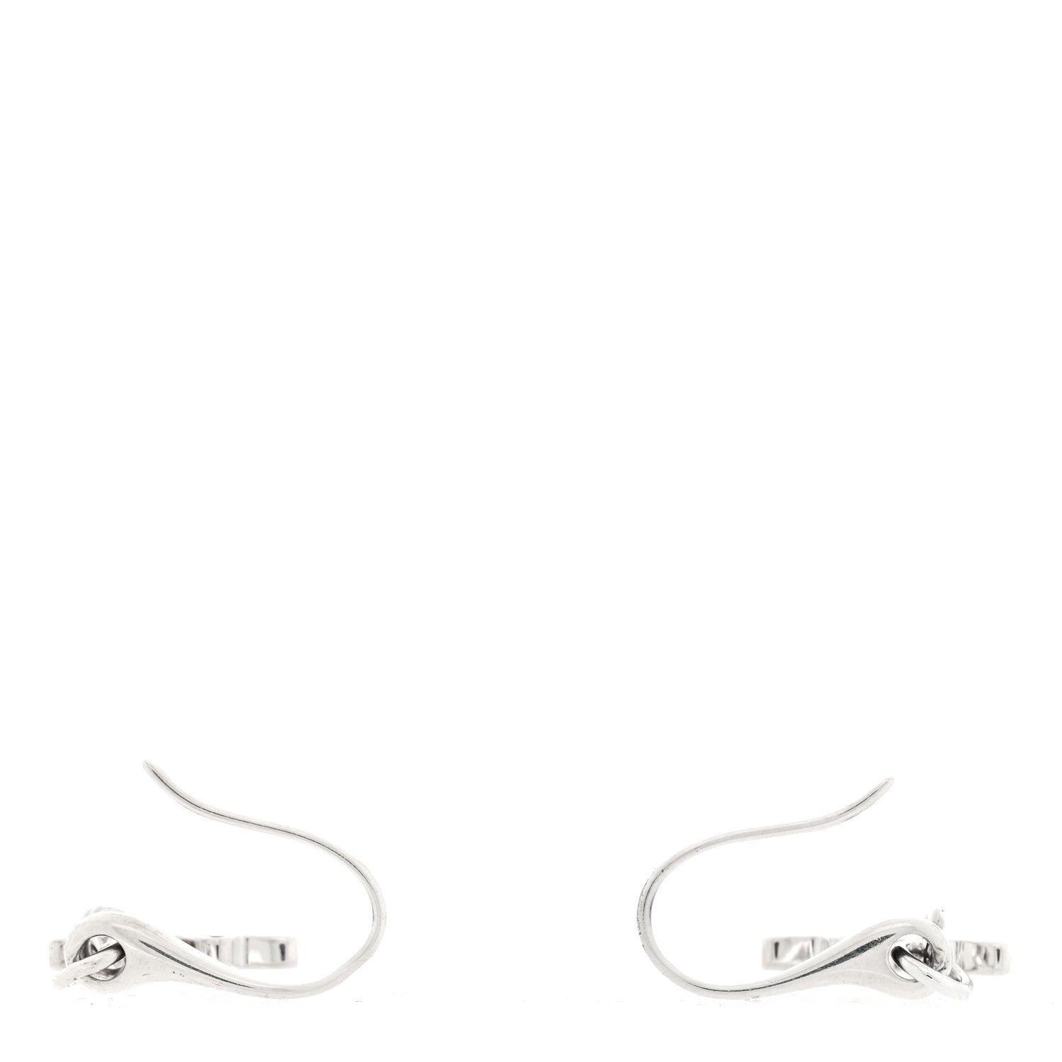 Gucci Sterling Silver Trademark Butterfly Drop Earrings 3 of 5