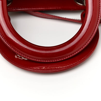 Christian Dior Patent Cannage Medium Lady Dior Red 14 of 16