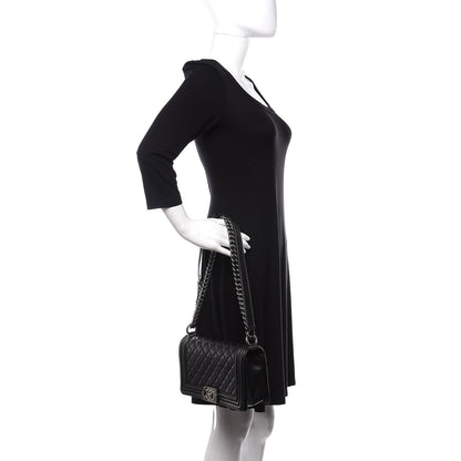 Chanel Lambskin Quilted Medium Boy Flap Black 3 of 11