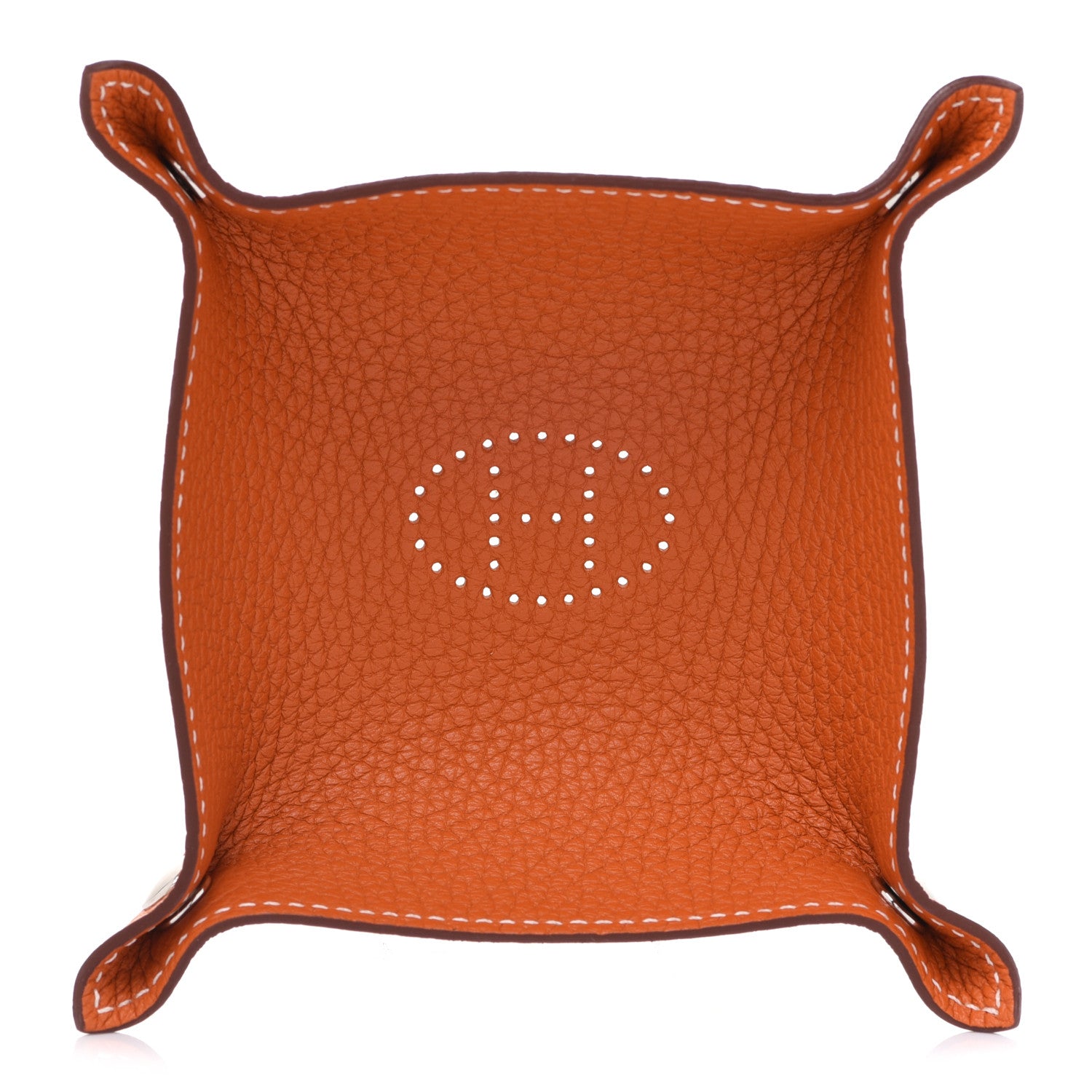 Hermes Taurillon Clemence Mini Mises et Relances Change Tray Orange 1 of 7