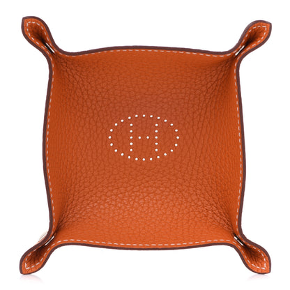 Hermes Taurillon Clemence Mini Mises et Relances Change Tray Orange 1 of 7