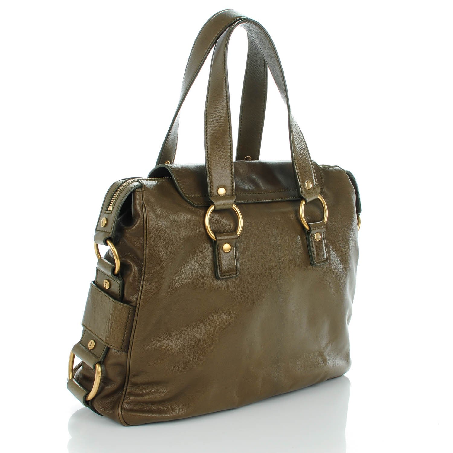 Saint Laurent Lambskin Medium Rive Gauche Jungle 3 of 7
