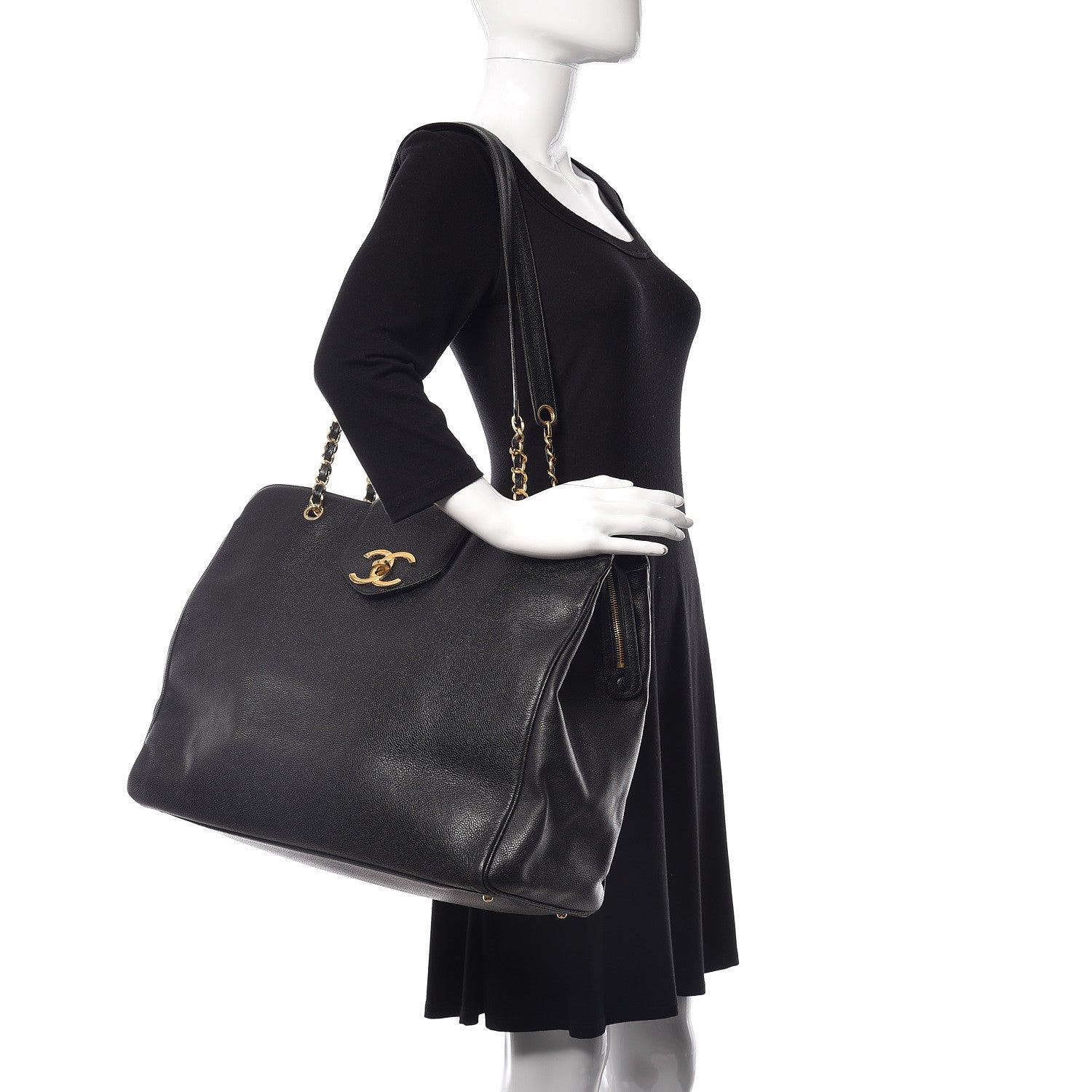Chanel Caviar XL Weekender Bag Black 2 of 15