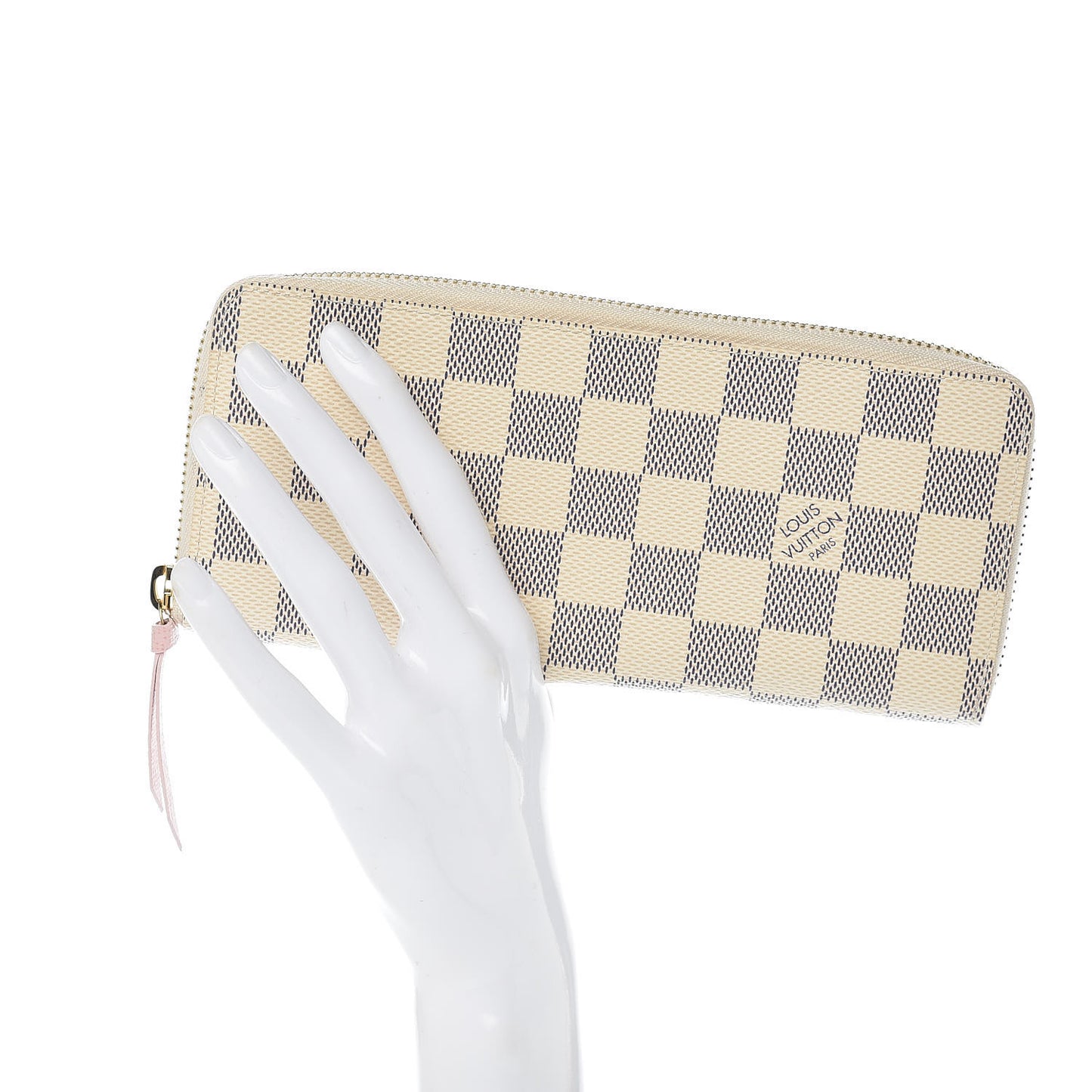 Damier Azur Clemence Wallet Rose Ballerine