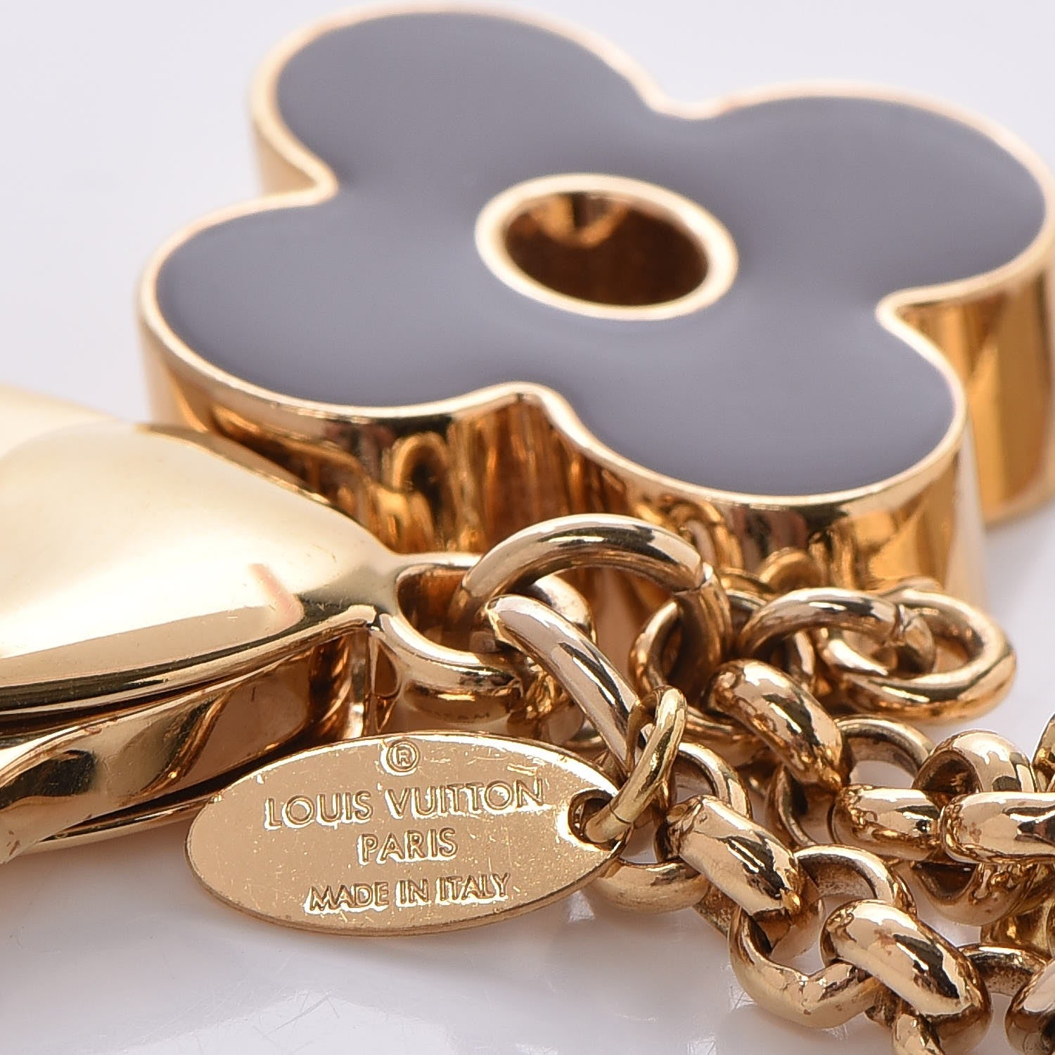 Louis Vuitton Fleur De Monogram Bag Charm Dore 4 of 4