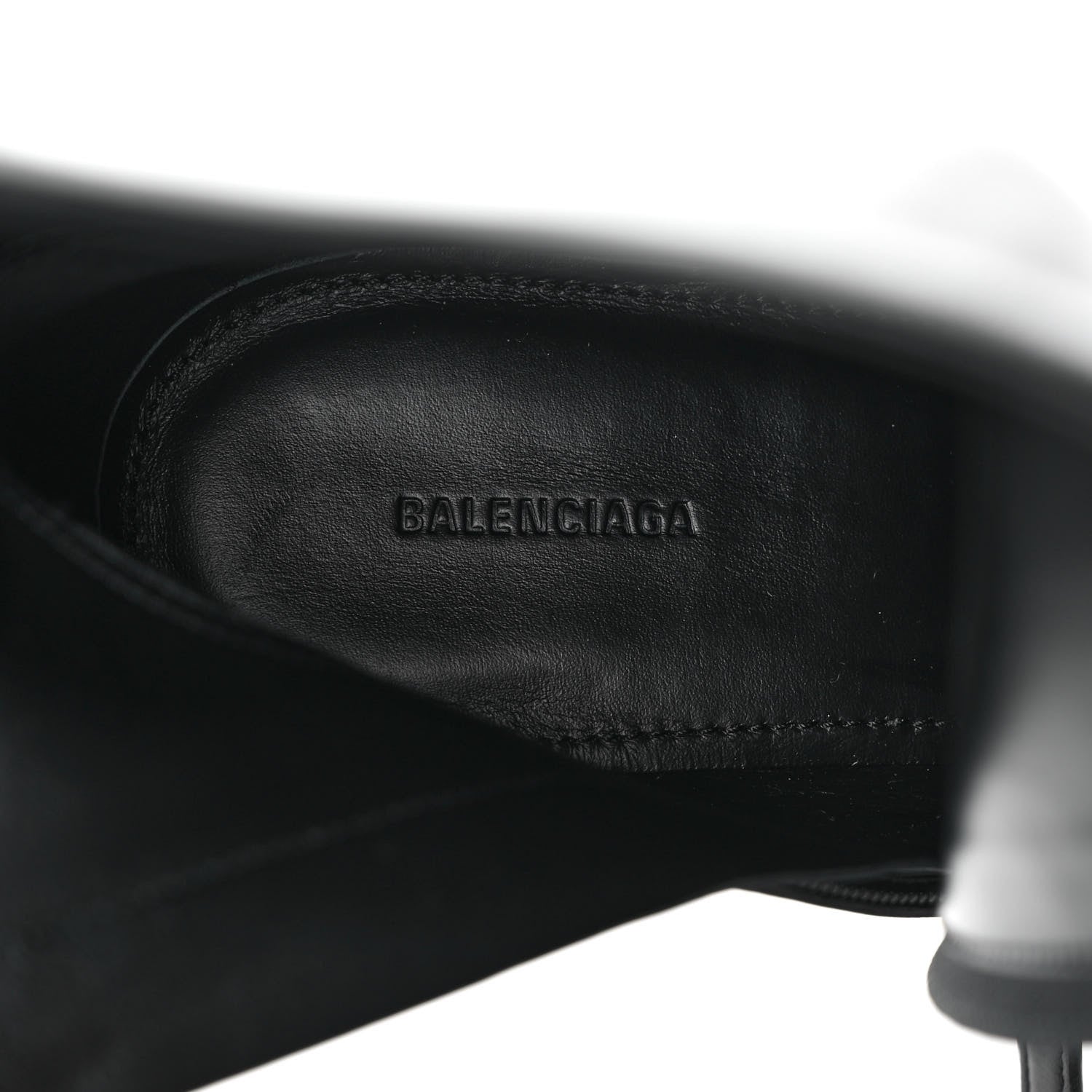 Balenciaga Soft Leather Lady Pedestal 90mm Booties 38 Black 7 of 10