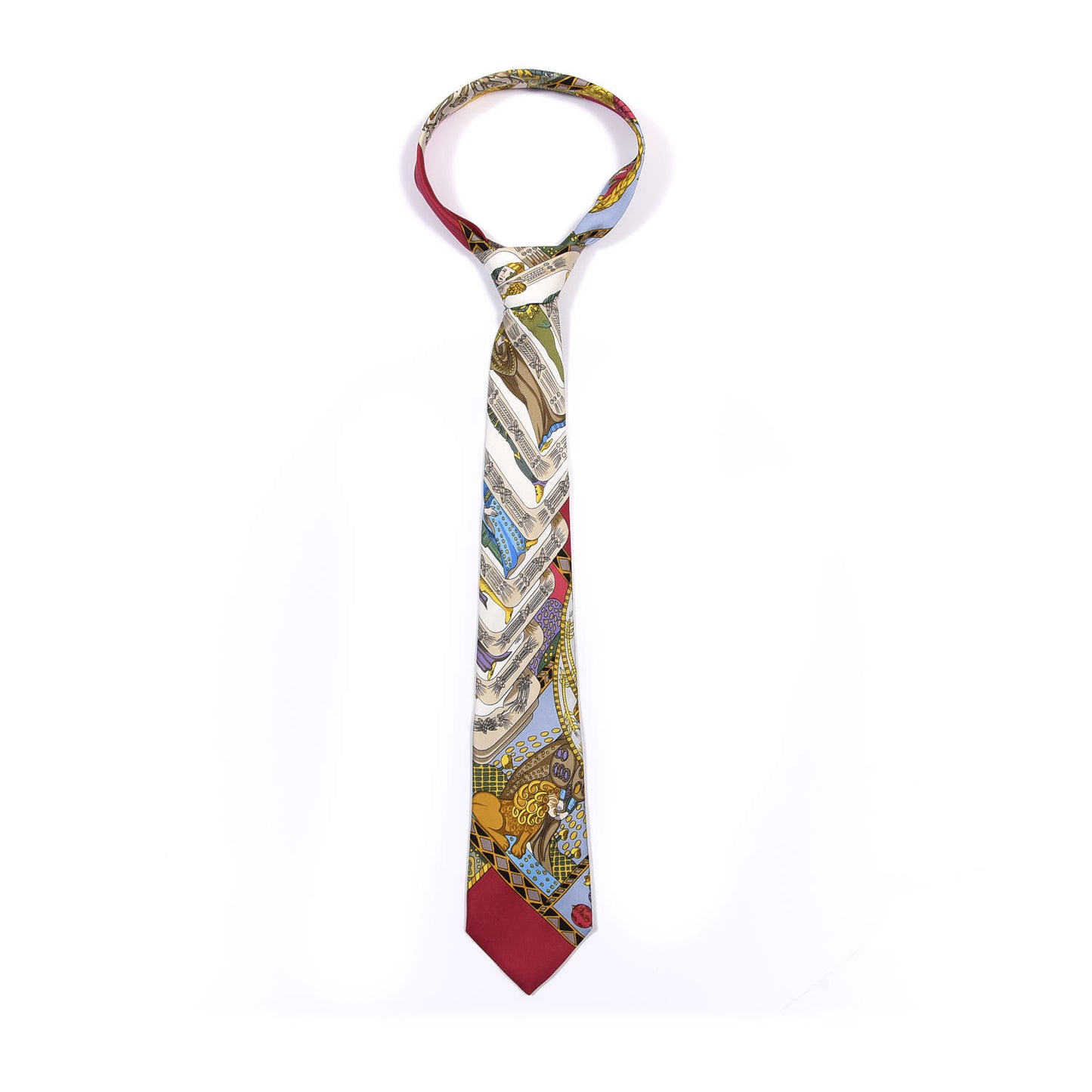 Silk Printed Mens Neck Tie Multicolor