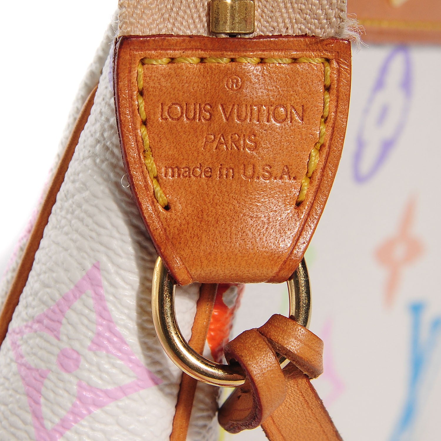 Louis Vuitton Monogram Multicolor Pochette Accessories White 6 of 8