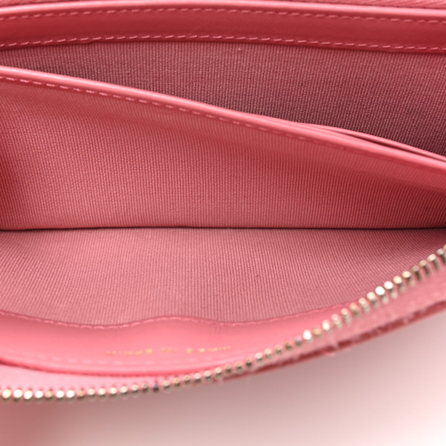 Chanel Caviar Quilted Large Gusset Zip Around Wallet Pink 5 of 19