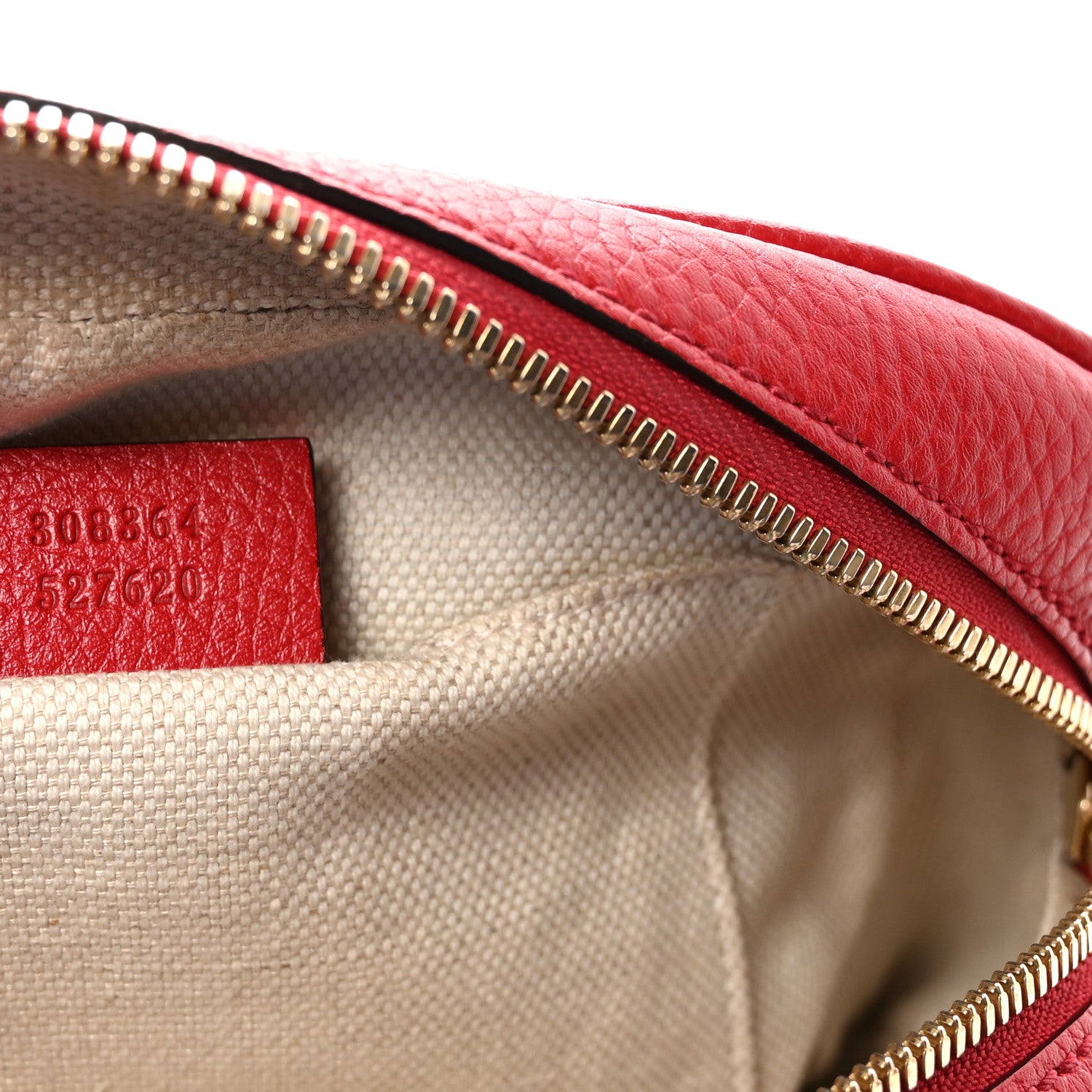 Gucci Pebbled Calfskin Small Soho Disco Bag Tabasco Red 7 of 10