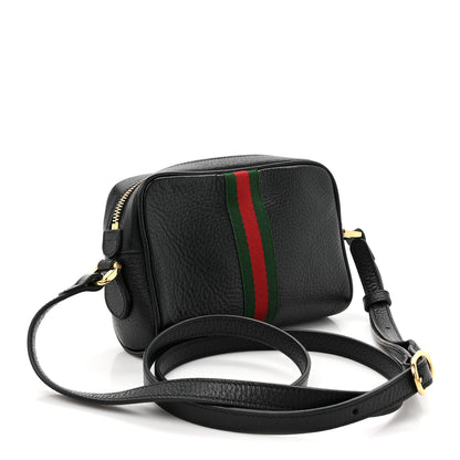 Gucci Calfskin Web Mini Ophidia Shoulder Bag Black 3 of 10