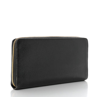 Balenciaga Agneau Giant 12 Gold Hardware Continental Zip Around Wallet Gris Fossile 3 of 13