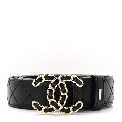Chanel Lambskin Quilted CC Chain Belt 85 34 Black 1 of 7