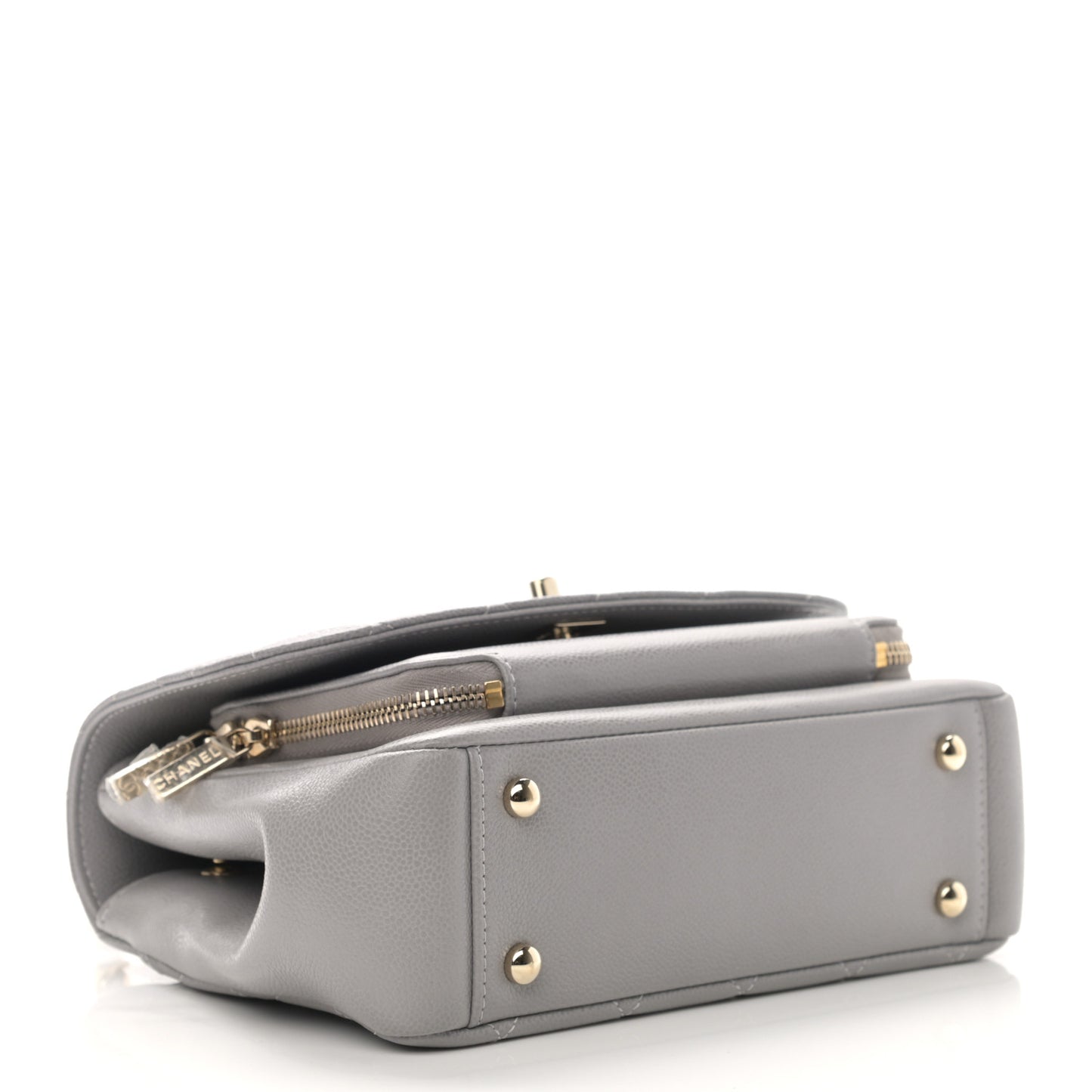 Caviar Quilted Medium Business Affinity Flap Grey