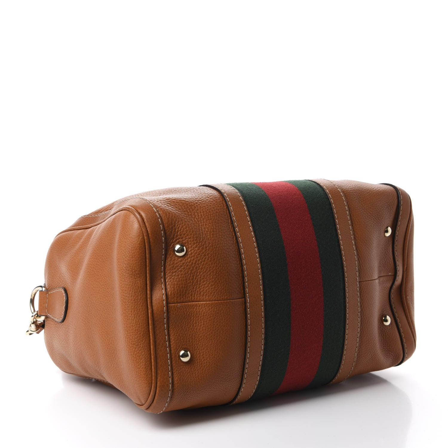 Gucci Calfskin Vintage Web Medium Boston Tobacco 4 of 10
