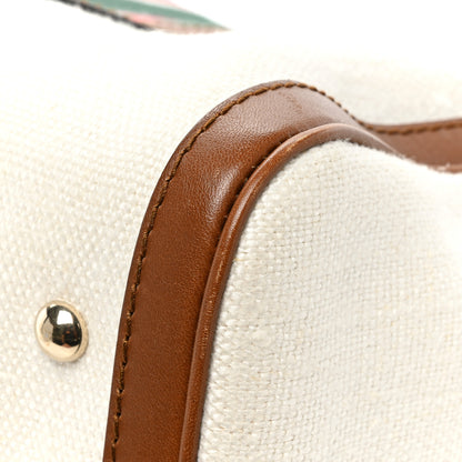 Gucci Canvas Vintage Web Medium Boston Off White 13 of 16