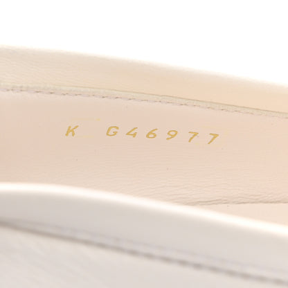 Chanel Lambskin CC Mocassin Loafers 38.5 White 9 of 10