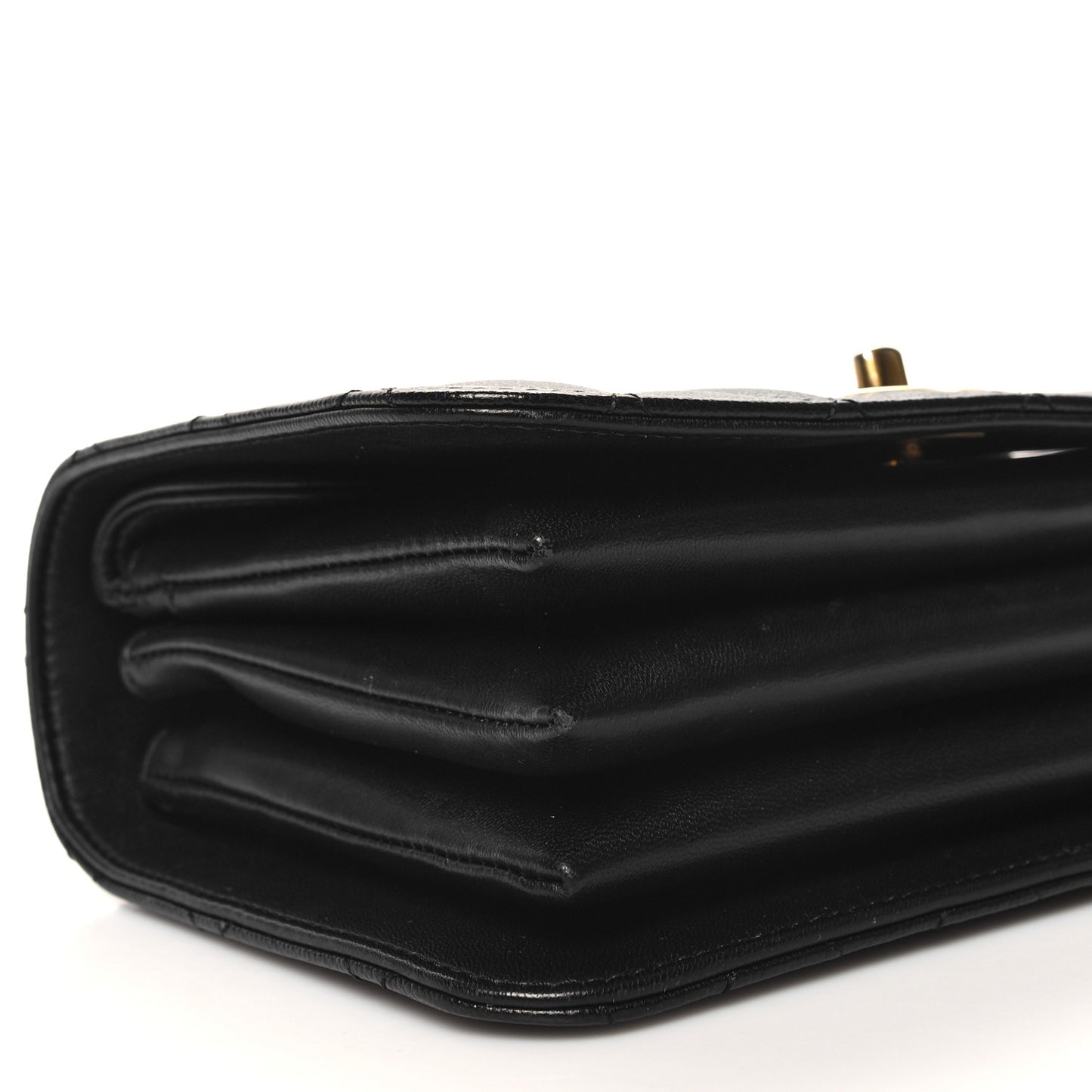 Caviar Quilted Mini Top Handle Flap Black