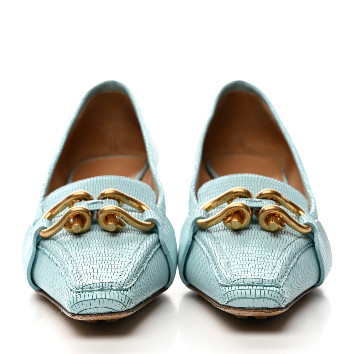 Embossed Madame Pumps 39 Blue