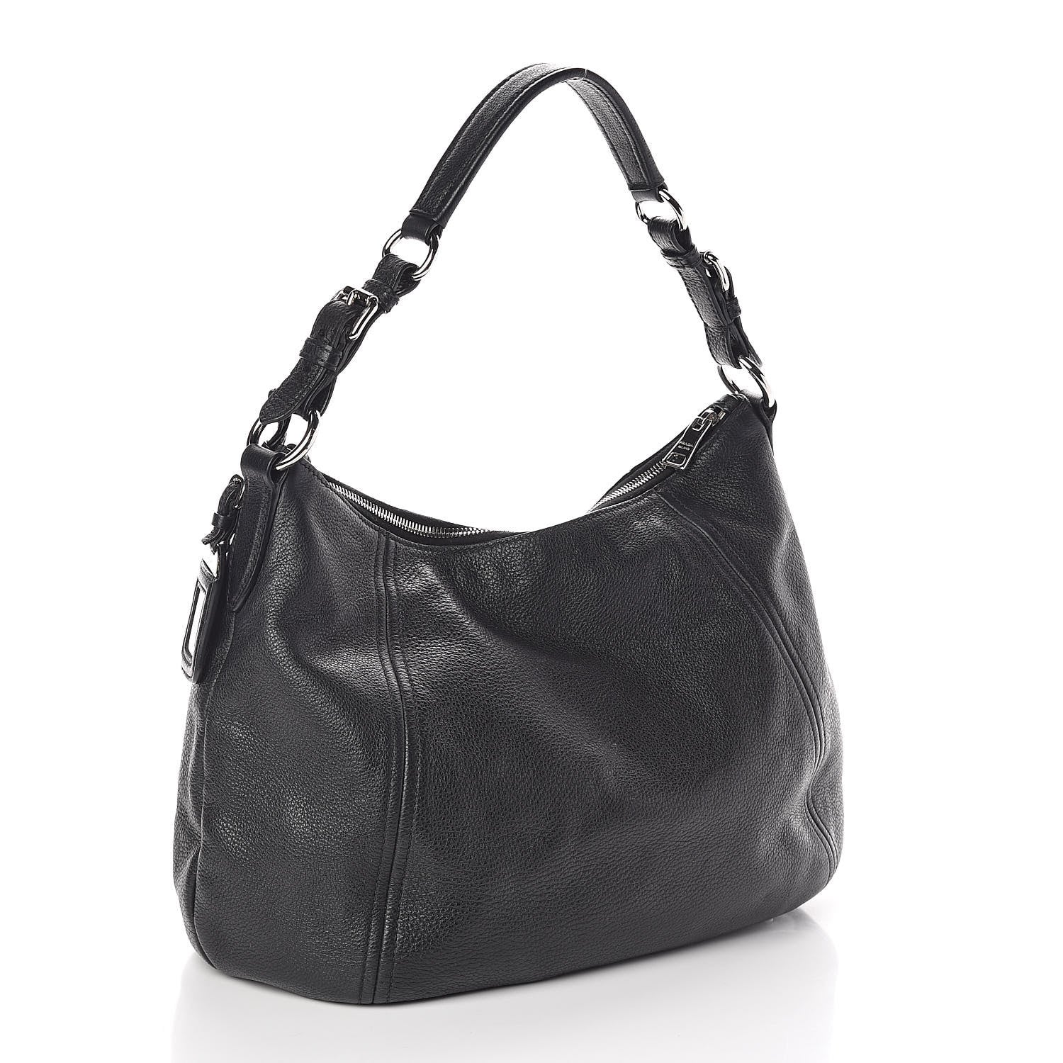 Prada Vitello Phenix Hobo Black 3 of 11